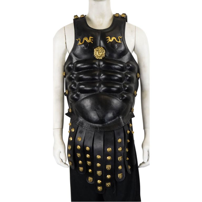 Leather Muscle Armor with Studded Tassets