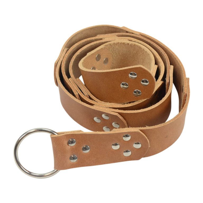 Leather Segmented Medieval Ring Belt - Brown
