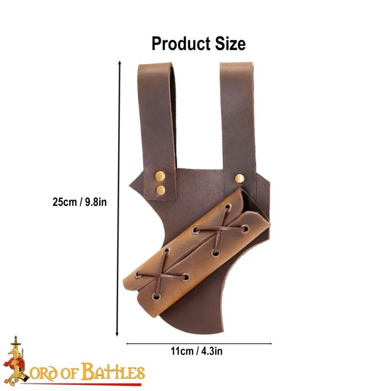 Leather Sword Frog - Brown