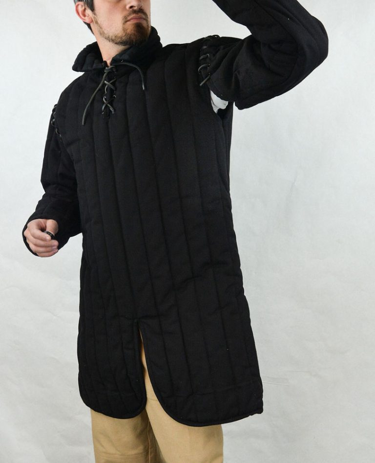 Light Gambeson with Removable Laced Arms Black