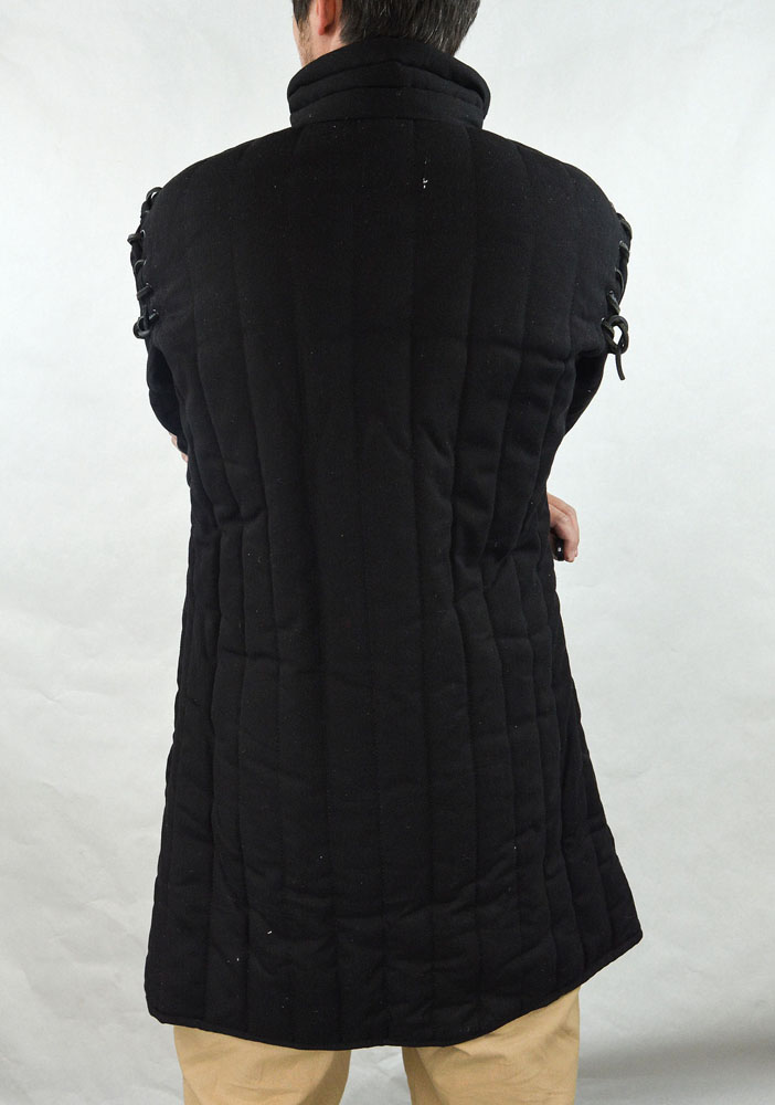 Light Gambeson with Removable Laced Arms Black