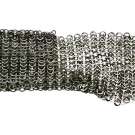 Mail Leggings  Alternating Dome Riveted  Stainless Steel Flat Rings