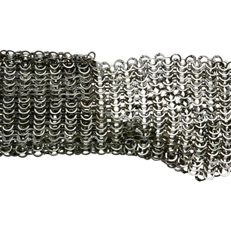 Mail Leggings  Alternating Dome Riveted  Stainless Steel Flat Rings