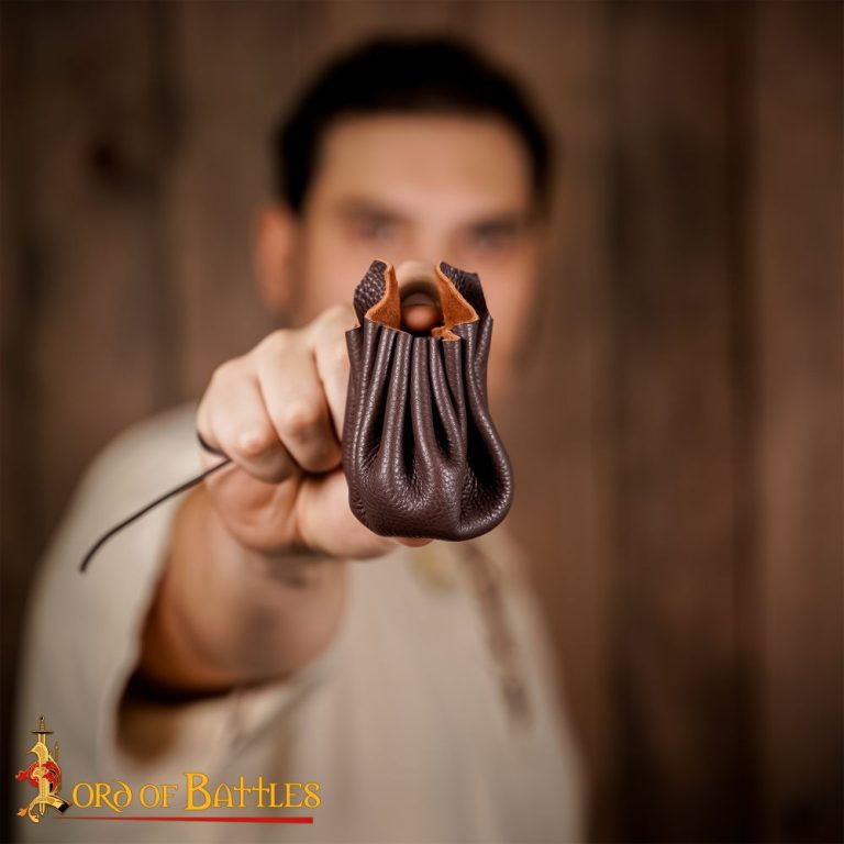 Medieval Belt Coin Pouch Handcrafted from Genuine Leather
