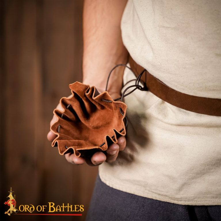 Medieval Belt Coin Pouch Handcrafted from Genuine Leather