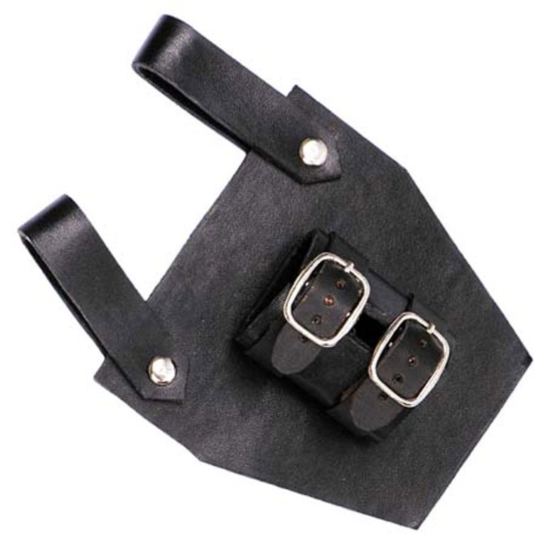 Medieval Buckled Leather Sword and Dagger Frog