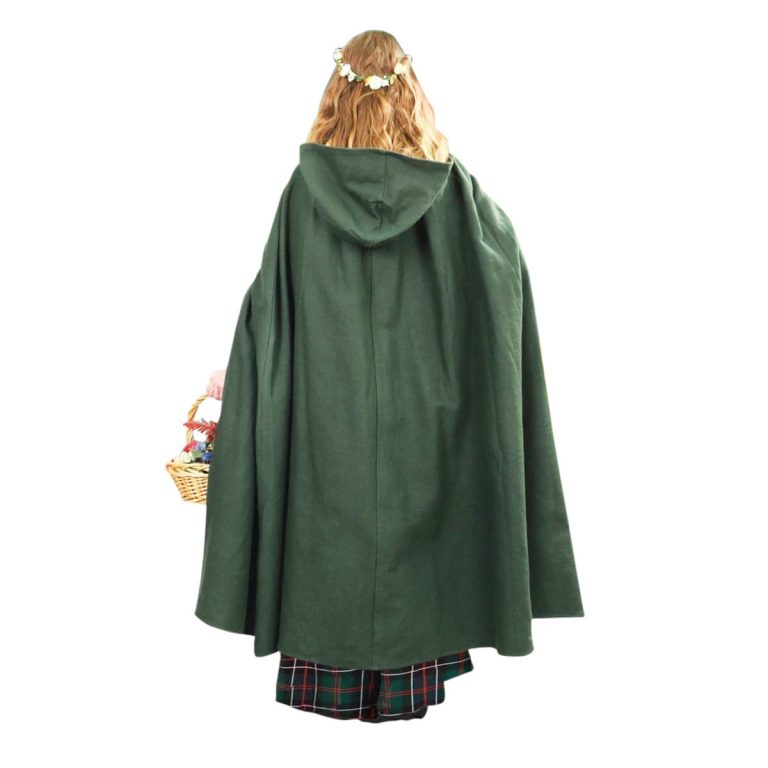 Medieval Cotton Cross Over Hooded Cloak