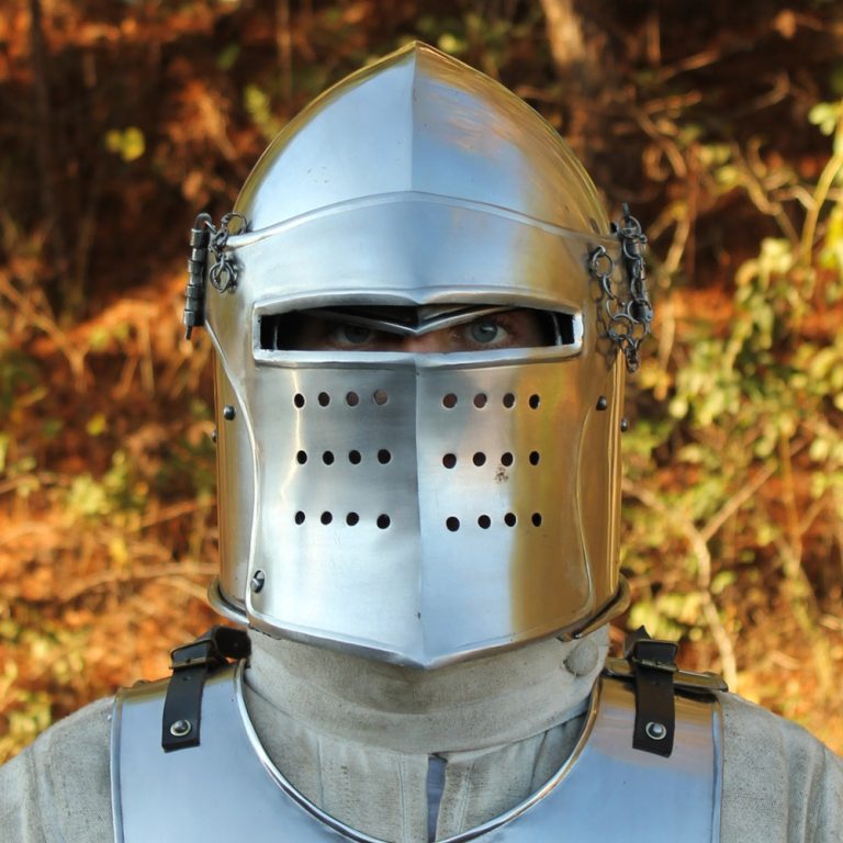 Medieval Detachable Visor Barbute