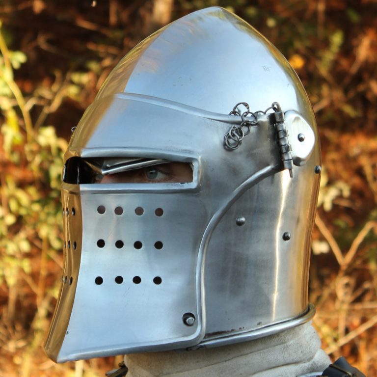 Medieval Detachable Visor Barbute