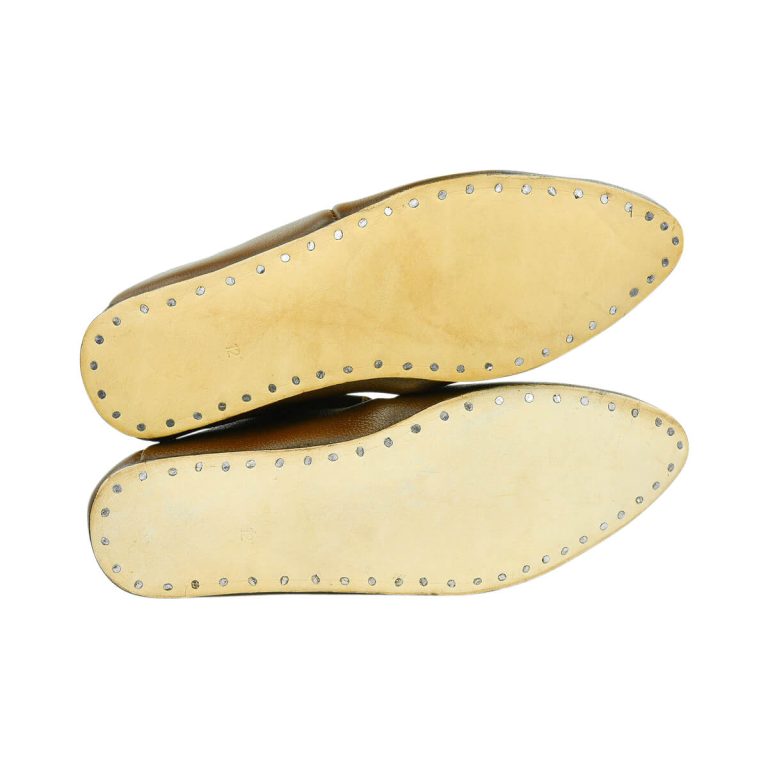 Medieval Leather Tie Shoes - Brown