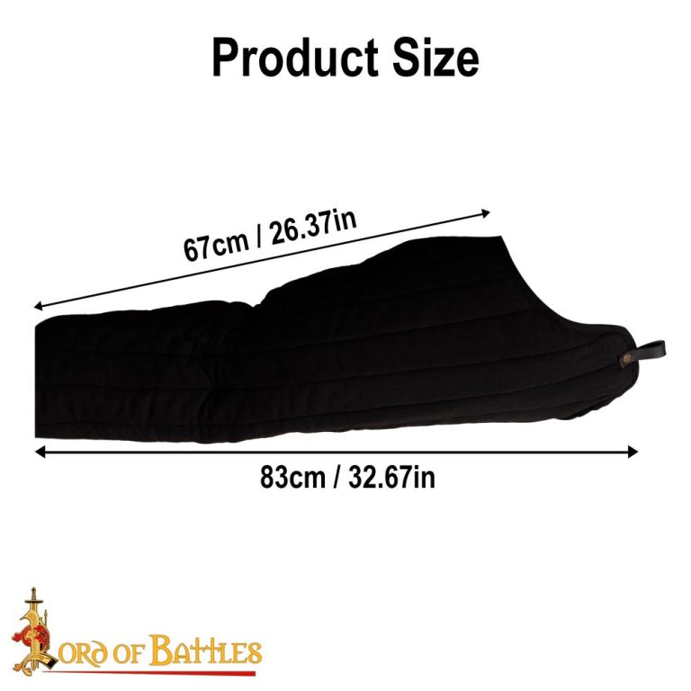 Medieval Padded Arming Chausses - Black