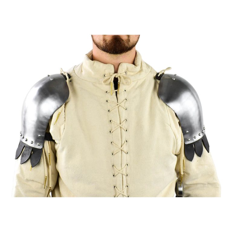 Medieval Pauldrons - Mountable Upgrade for Chainmail and Padded Armor - 16 Gauge Steel