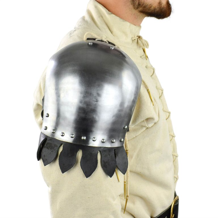 Medieval Pauldrons - Mountable Upgrade for Chainmail and Padded Armor - 16 Gauge Steel