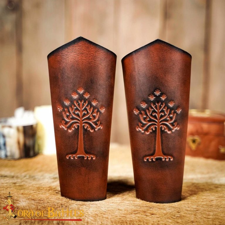 Men of the West Genuine Leather Bracers Set  Brown