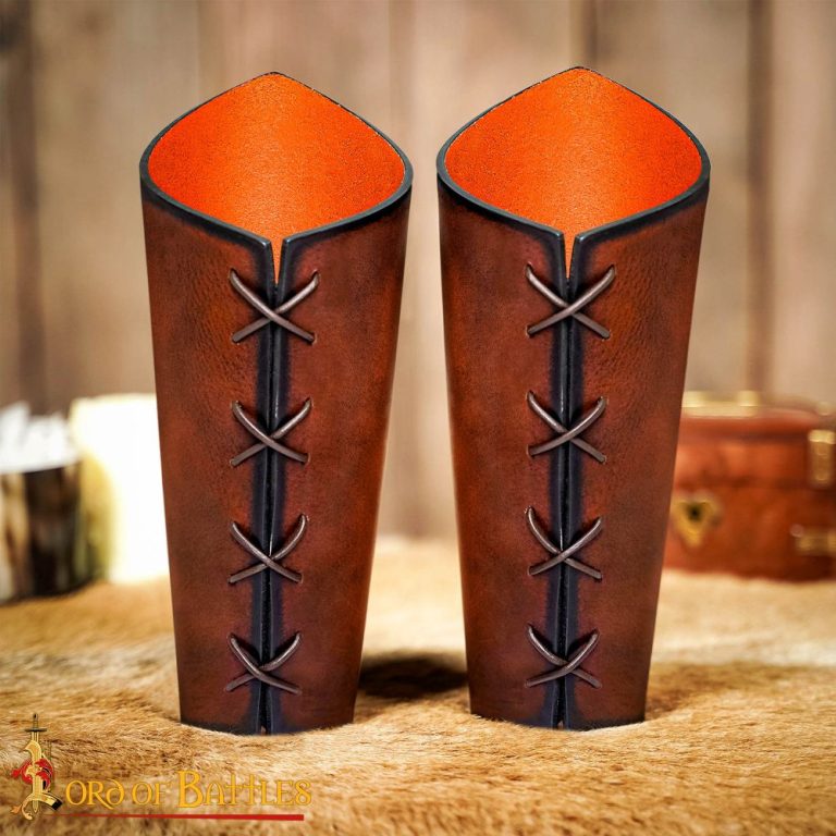 Men of the West Genuine Leather Bracers Set  Brown