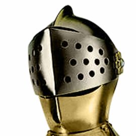 Miniature 16th Century Spanish Suit of Armor with Sword (Gold) by Marto