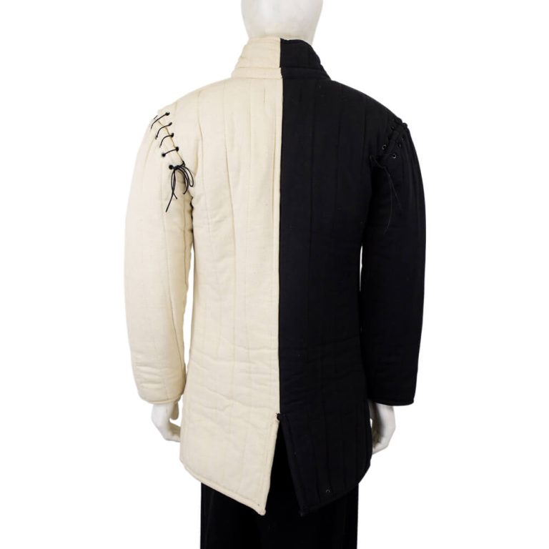 Modifiable Gambeson with Optional Half-Sleeves - Black and Natural Duo Tone