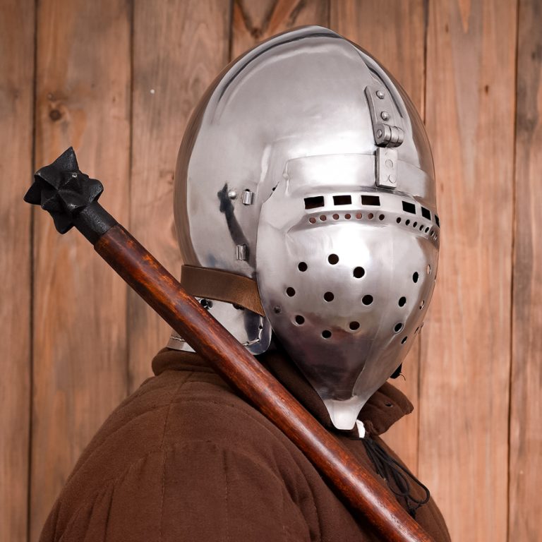 Nuremberg Klappvisor Bascinet - 16 Gauge Steel