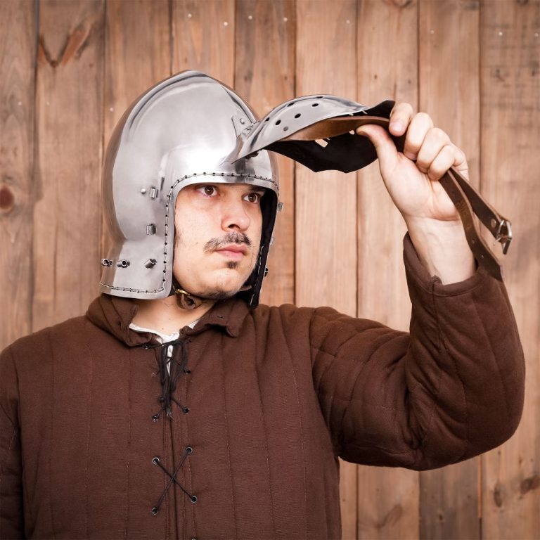 Nuremberg Klappvisor Bascinet - 16 Gauge Steel