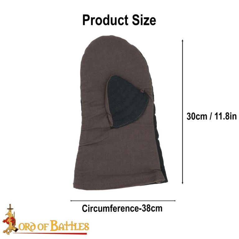 Padded Gambeson Mitten Gauntlets - Black