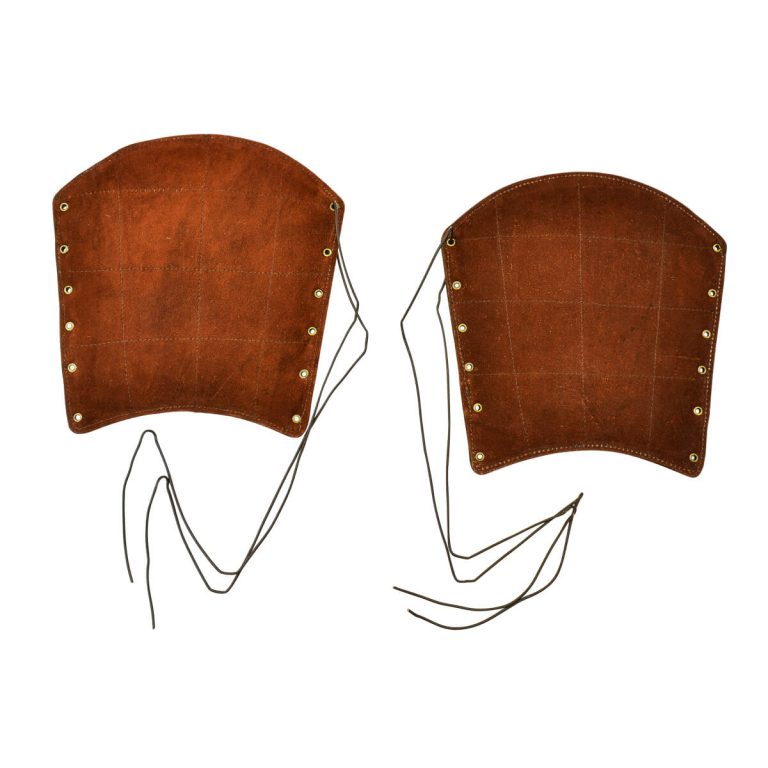 Padded Leather Greaves with Banding