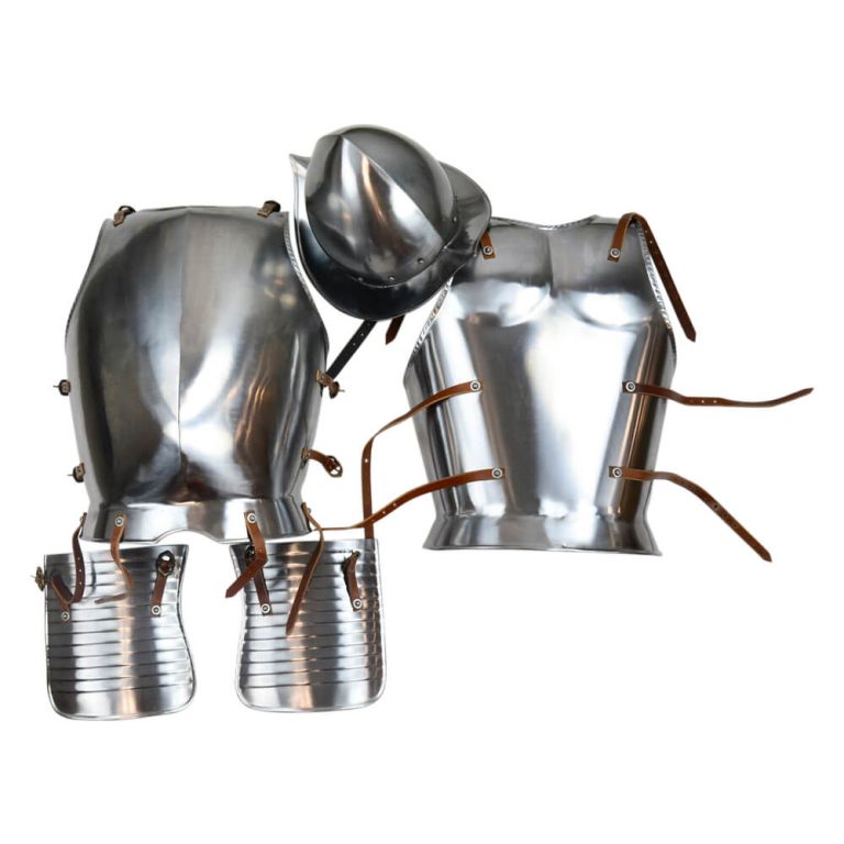 Pikeman's Armor Set with Helmet - 18 Gauge Steel