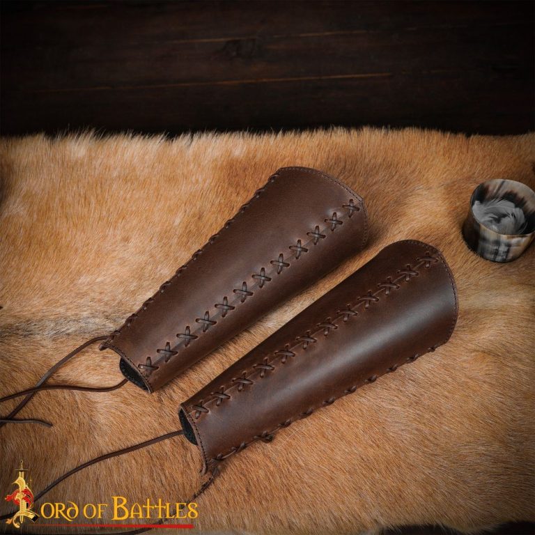 Ranger of the Woods  Stitched Leather Greaves Set