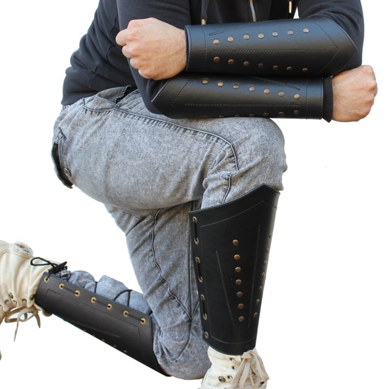 Rangers Studded Leather Greaves