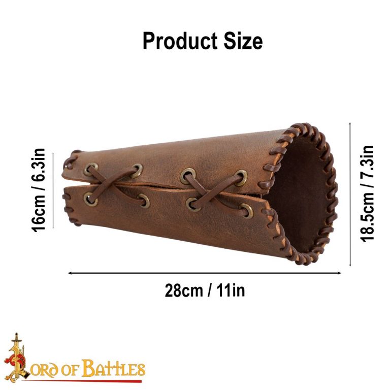 Rogues Leather Bracer with Hidden Wrist Knife Slot - Single Bracer