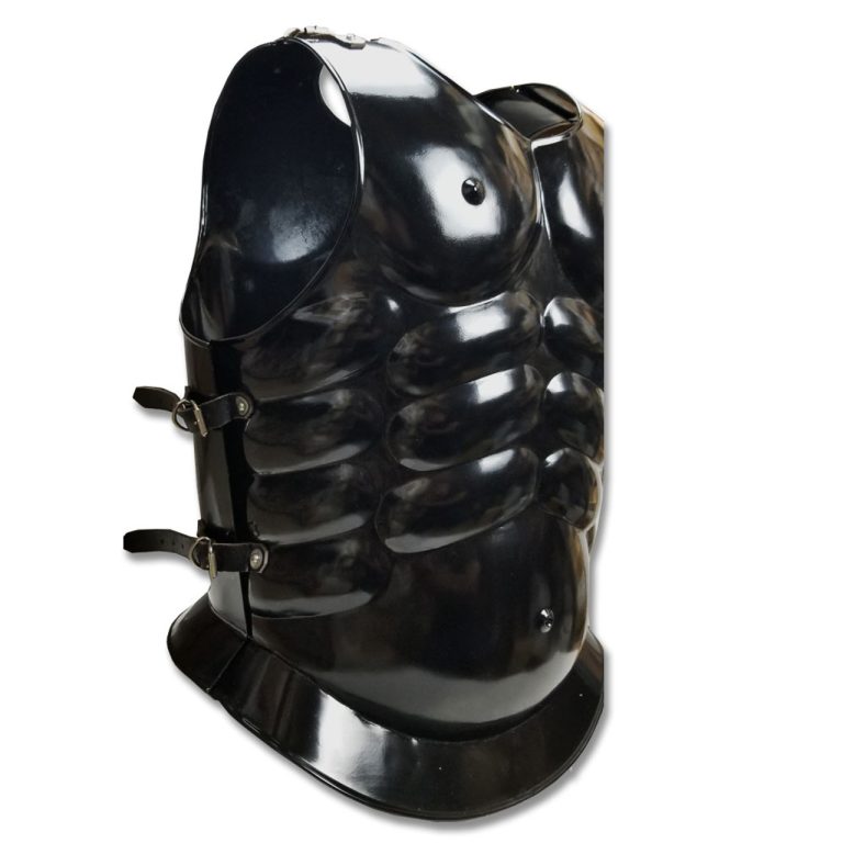 Roman Conqueror Muscle Cuirass Black Steel Breastplate