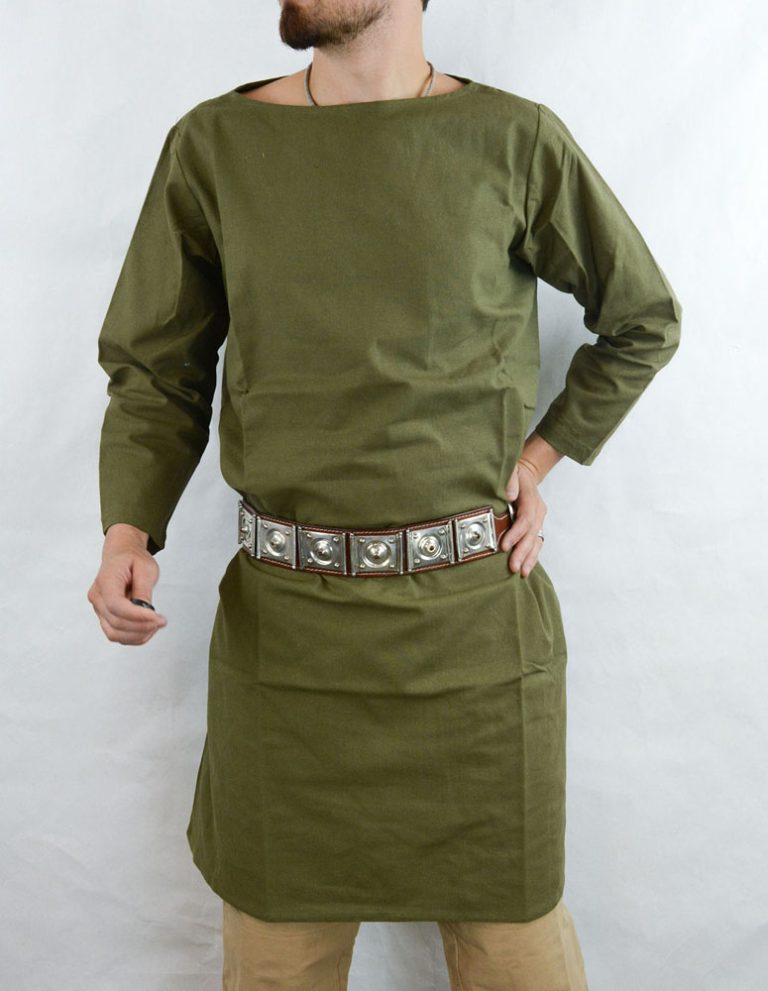 Roman Cotton Tunic Olive Green