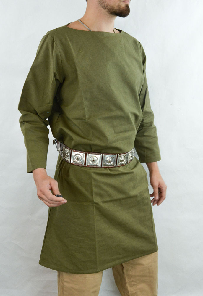 Roman Cotton Tunic Olive Green