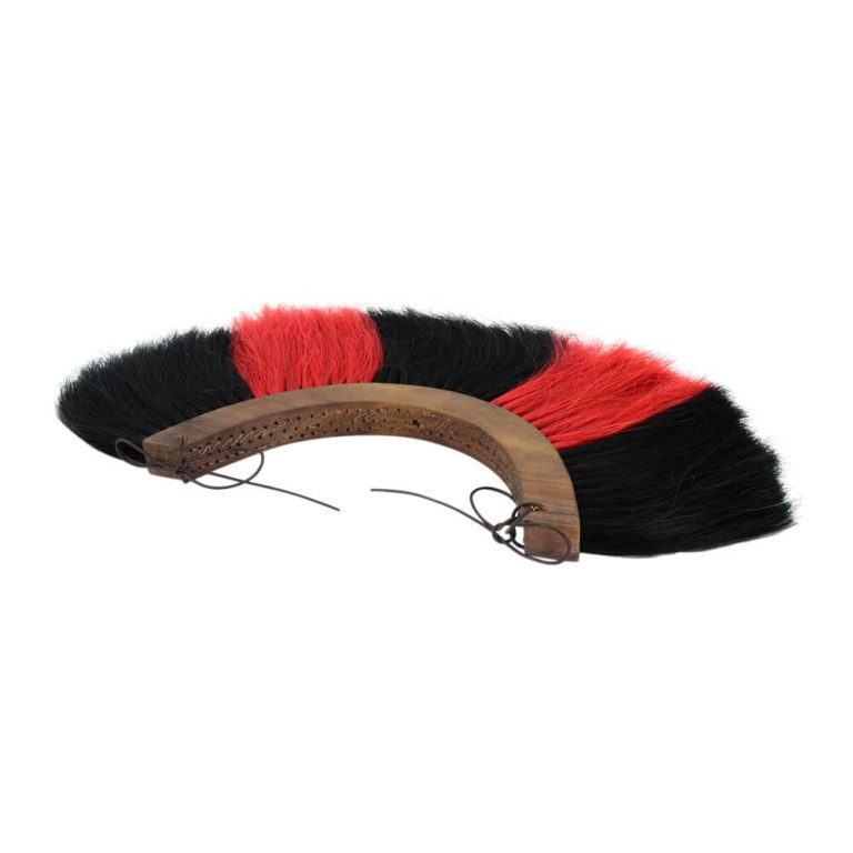 Roman Crest - Red and Black - Wood Base