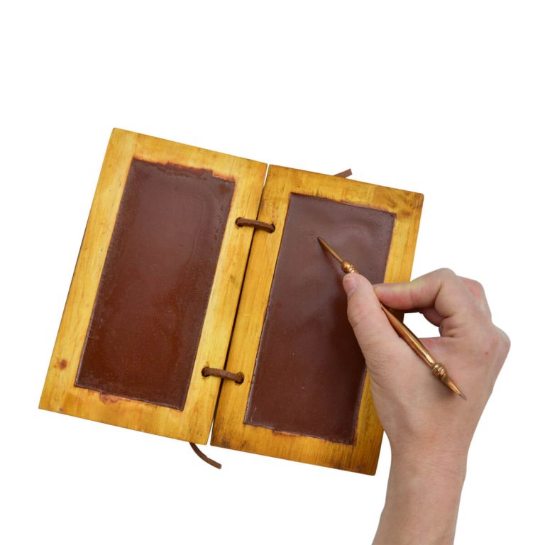 Roman Wax Writing Tablet with Bronze Stylus