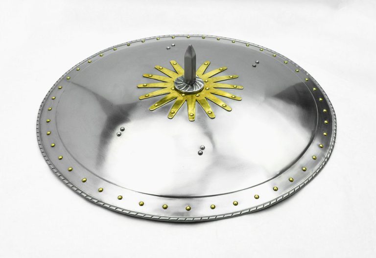 Rotella / Rodela Shield with Sunburst and Spike- 16 Gauge Steel