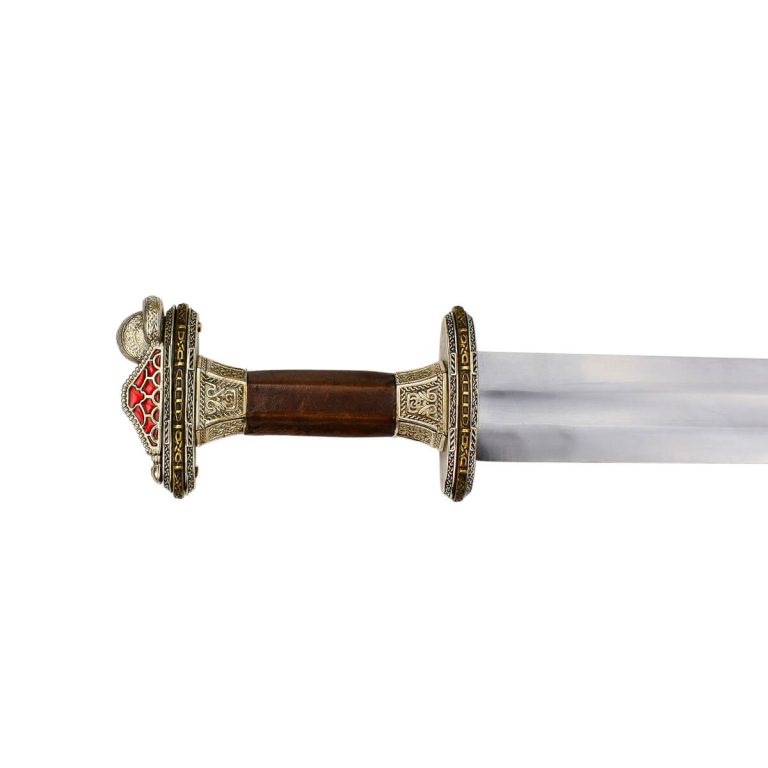 Scandinavian Vendel Chieftain's Sword - Tin Plated with Brass Hilt Accents