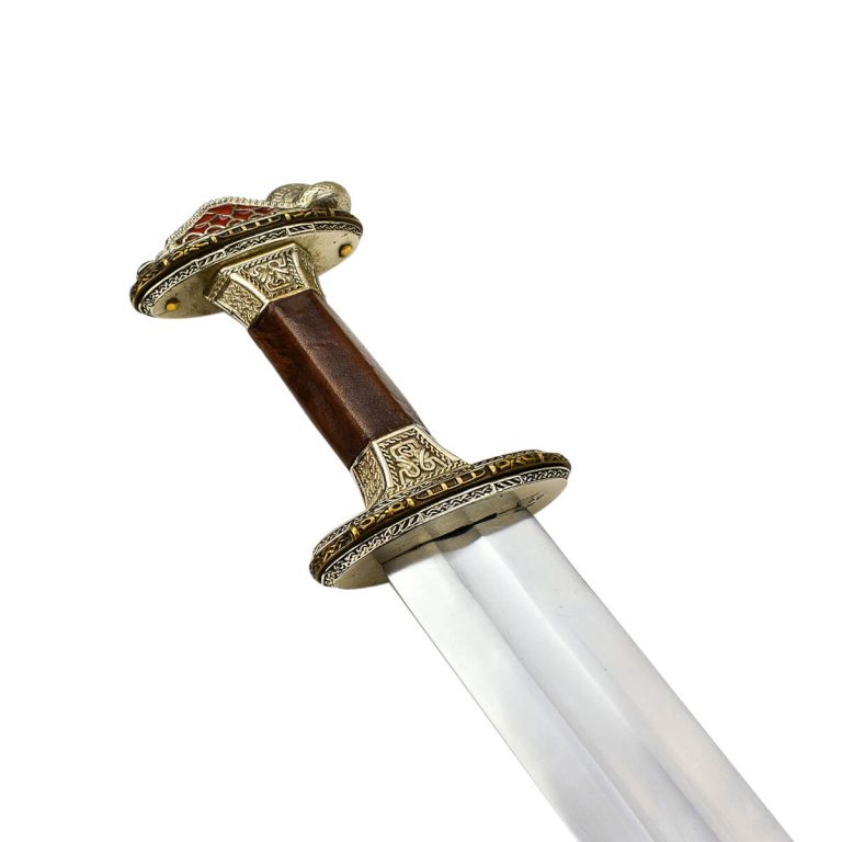 Scandinavian Vendel Chieftain's Sword - Tin Plated with Brass Hilt Accents