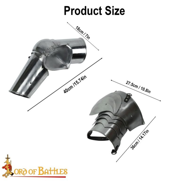 Set of Arm Armor with Asymmetrical Pauldrons