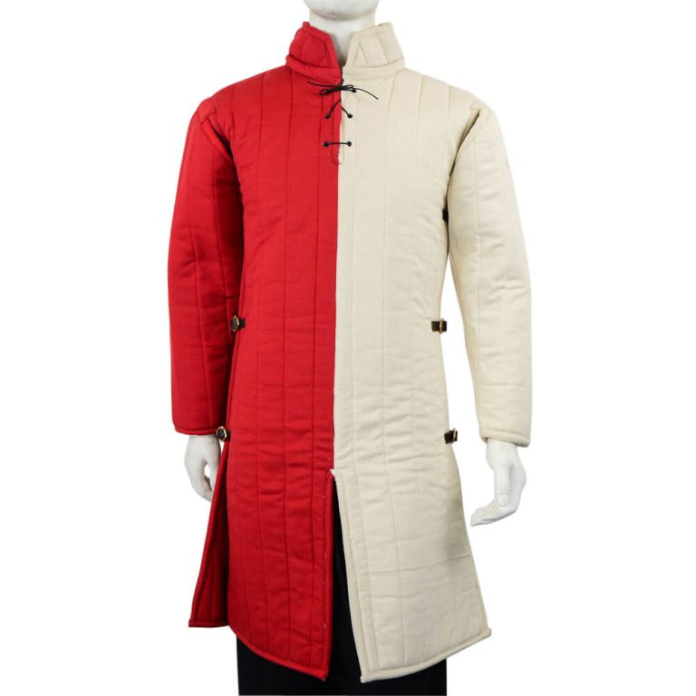Side-Buckled Gambeson - Red and Natural Duo Tone