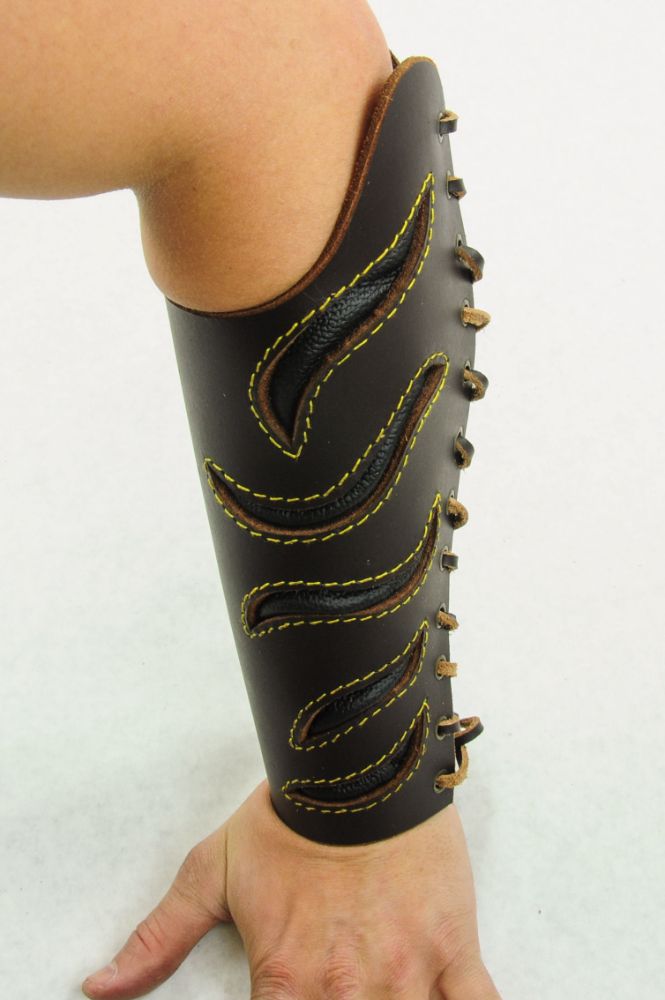 Slashed-Style Leather Bracers