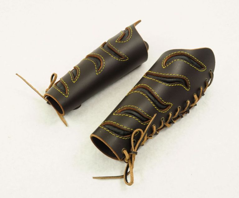 Slashed-Style Leather Bracers