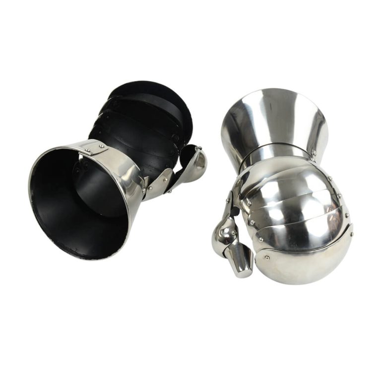 Stainless Steel Clamshell Gauntlets - 16 Gauge