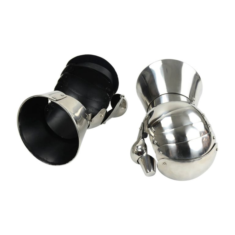 Stainless Steel Clamshell Gauntlets - 18 Gauge