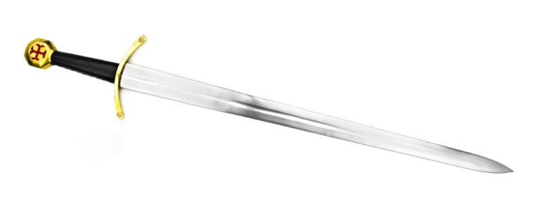 Templar Crusader Sword  Black Scabbard