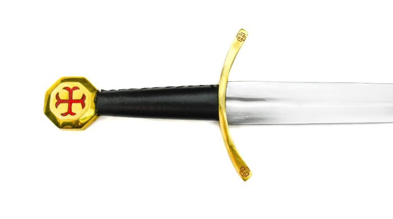 Templar Crusader Sword  Black Scabbard