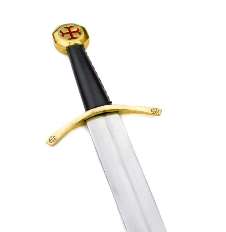Templar Crusader Sword  Black Scabbard
