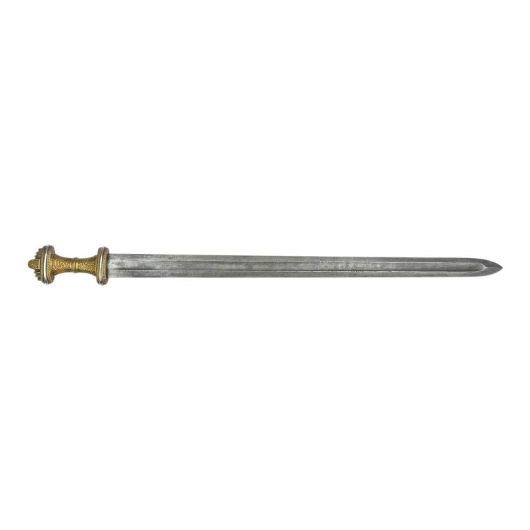 The Fetter Lane Sword - 8th Century Saxon Sword - Bronze Hilt with Damascus Blade