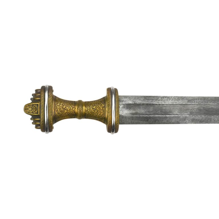 The Fetter Lane Sword - 8th Century Saxon Sword - Bronze Hilt with Damascus Blade