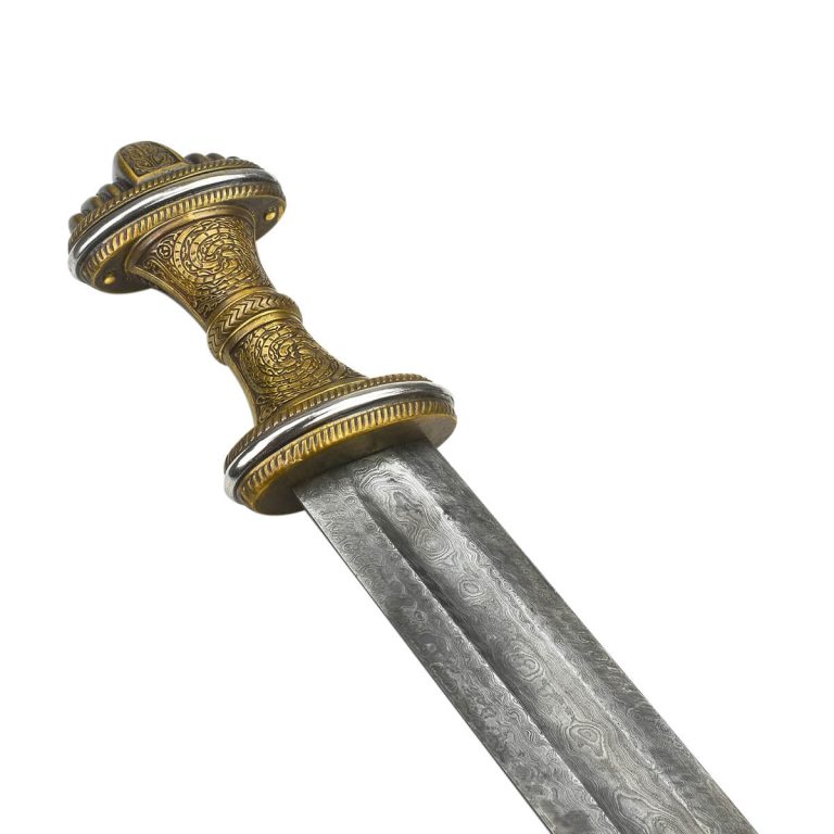 The Fetter Lane Sword - 8th Century Saxon Sword - Bronze Hilt with Damascus Blade
