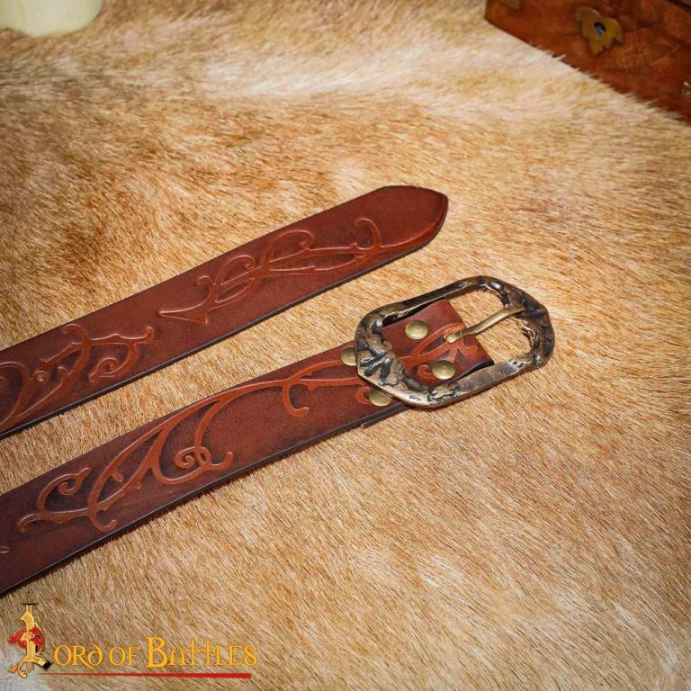 The Woodland Elf Handcrafted Genuine Leather Belt  Brown